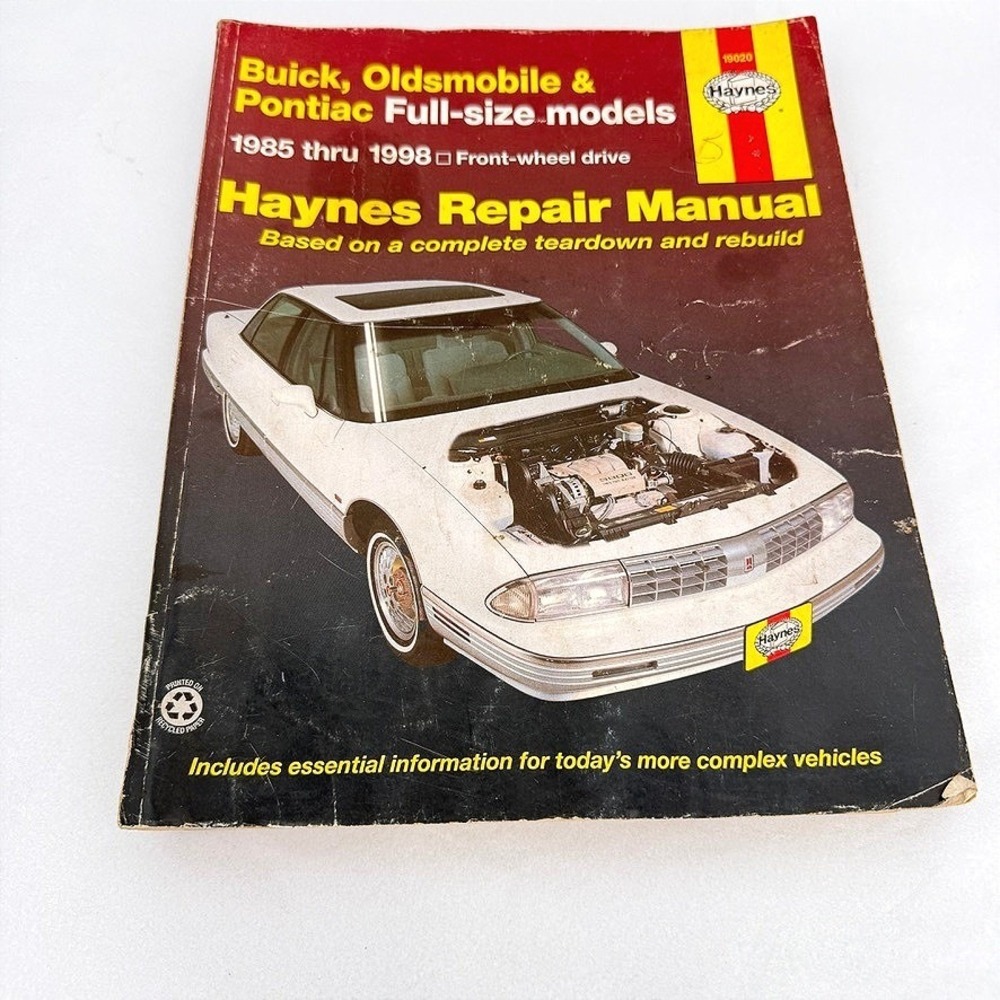 Haynes Repair Manual Buick Oldsmobile Pontiac 1985-1998 FWD DIY Service 19020
